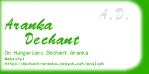 aranka dechant business card